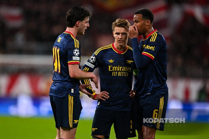 Declan Rice of Arsenal FC, 2026-10-21 FC Bayern Muenchen vs Arsenal FC