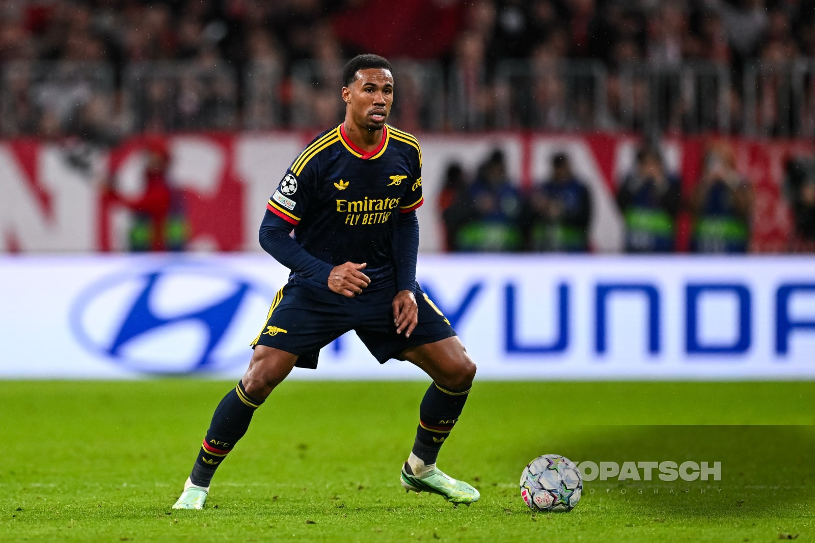Gabriel of Arsenal FC, 2026-10-21 FC Bayern Muenchen vs Arsenal FC