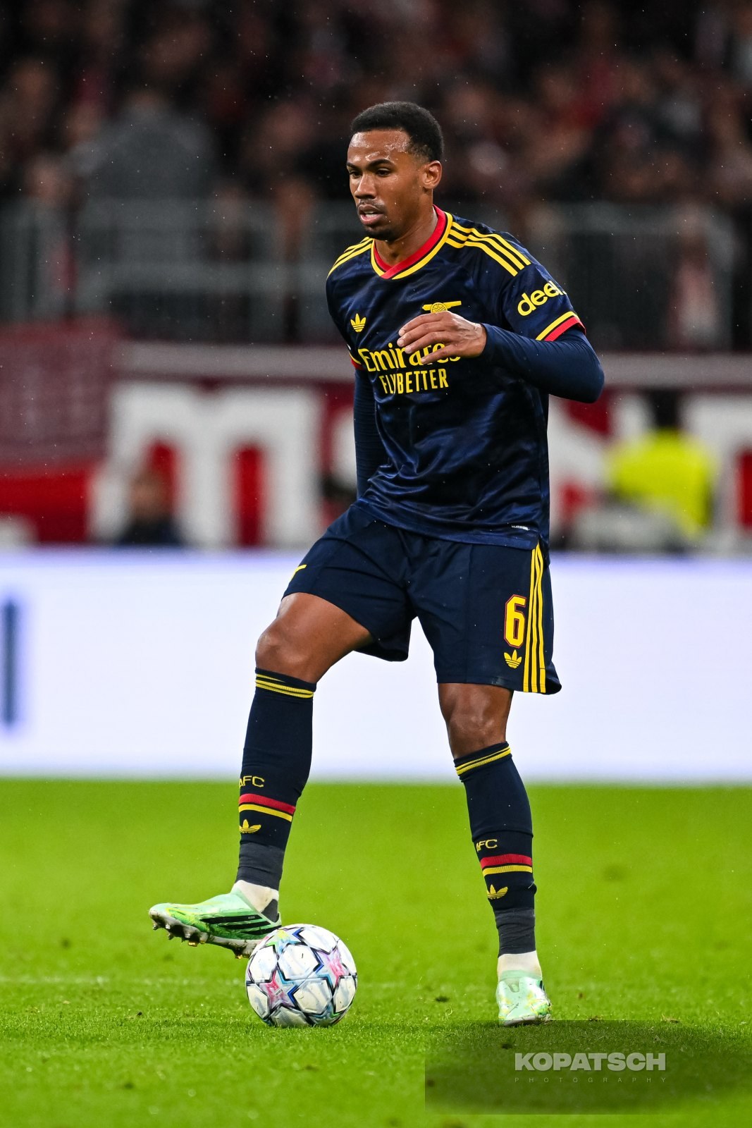 Gabriel of Arsenal FC, 2026-10-21 FC Bayern Muenchen vs Arsenal FC