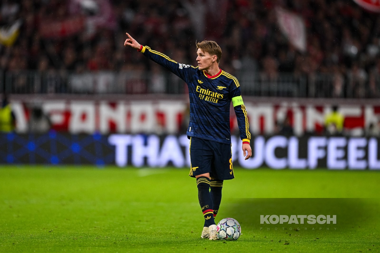Martin Odegaard of Arsenal FC, 2026-10-21 FC Bayern Muenchen vs Arsenal FC
