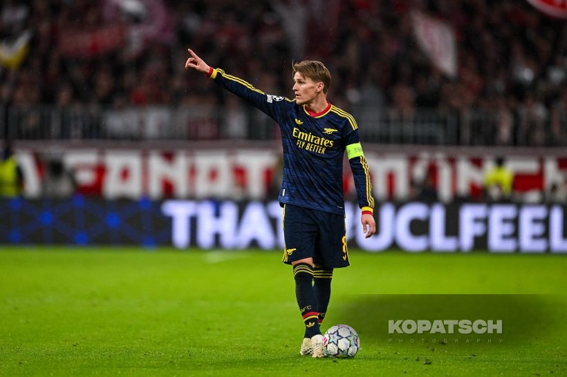 Martin Odegaard of Arsenal FC, 2026-10-21 FC Bayern Muenchen vs Arsenal FC