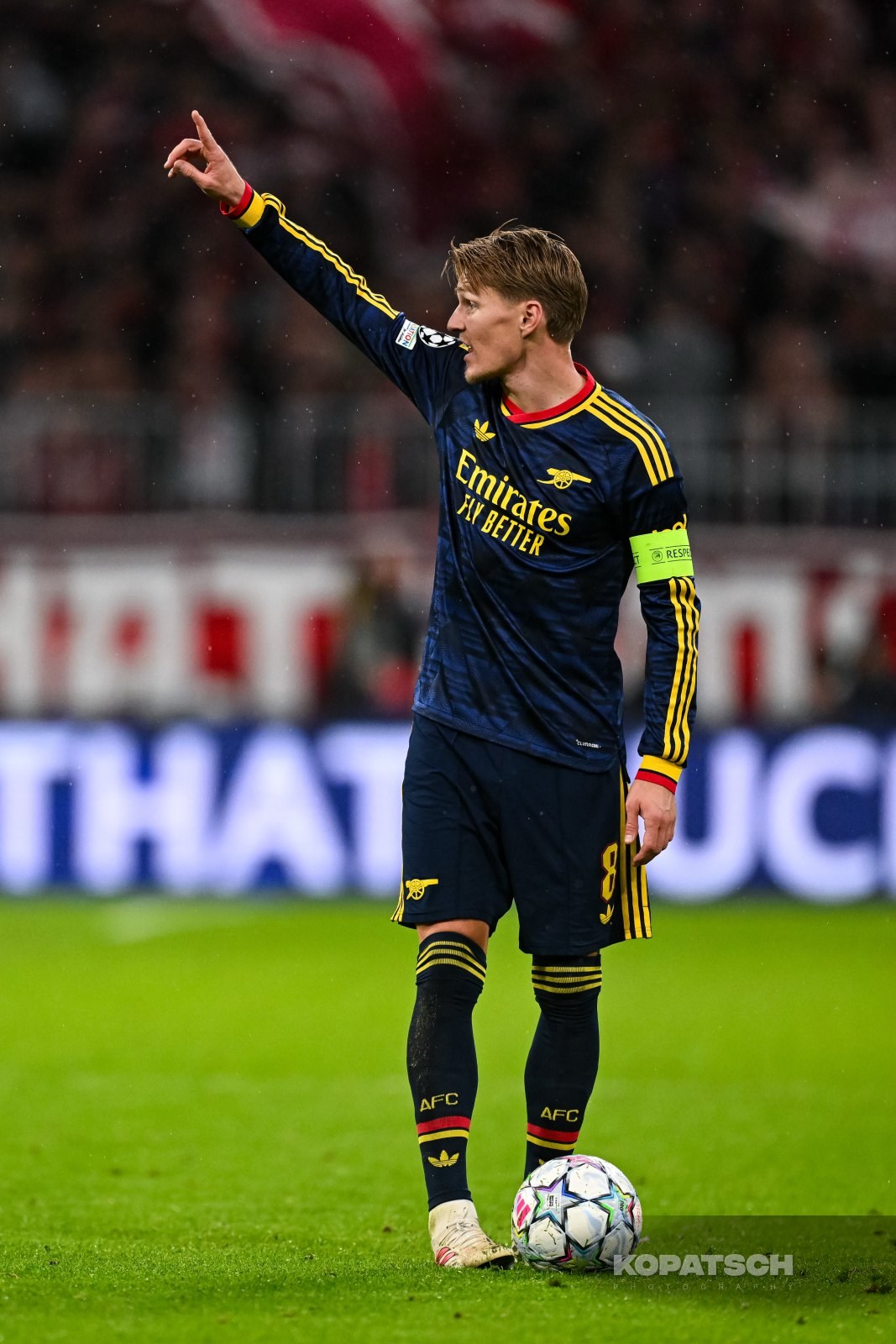 Martin Odegaard of Arsenal FC, 2026-10-21 FC Bayern Muenchen vs Arsenal FC
