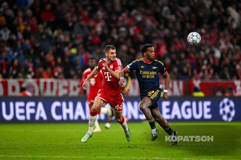 Josip Stanisic of FC Bayern Muenchen, 2026-10-21 FC Bayern Muenchen vs Arsenal FC