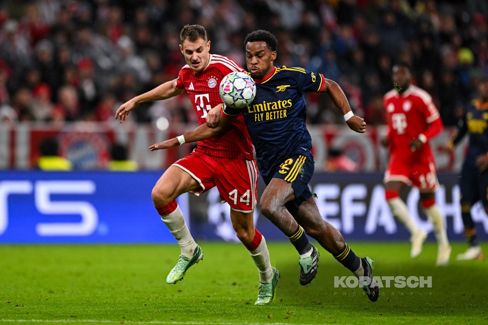 Josip Stanisic of FC Bayern Muenchen, 2026-10-21 FC Bayern Muenchen vs Arsenal FC