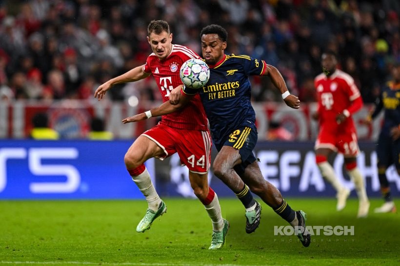 Josip Stanisic of FC Bayern Muenchen, 2026-10-21 FC Bayern Muenchen vs Arsenal FC