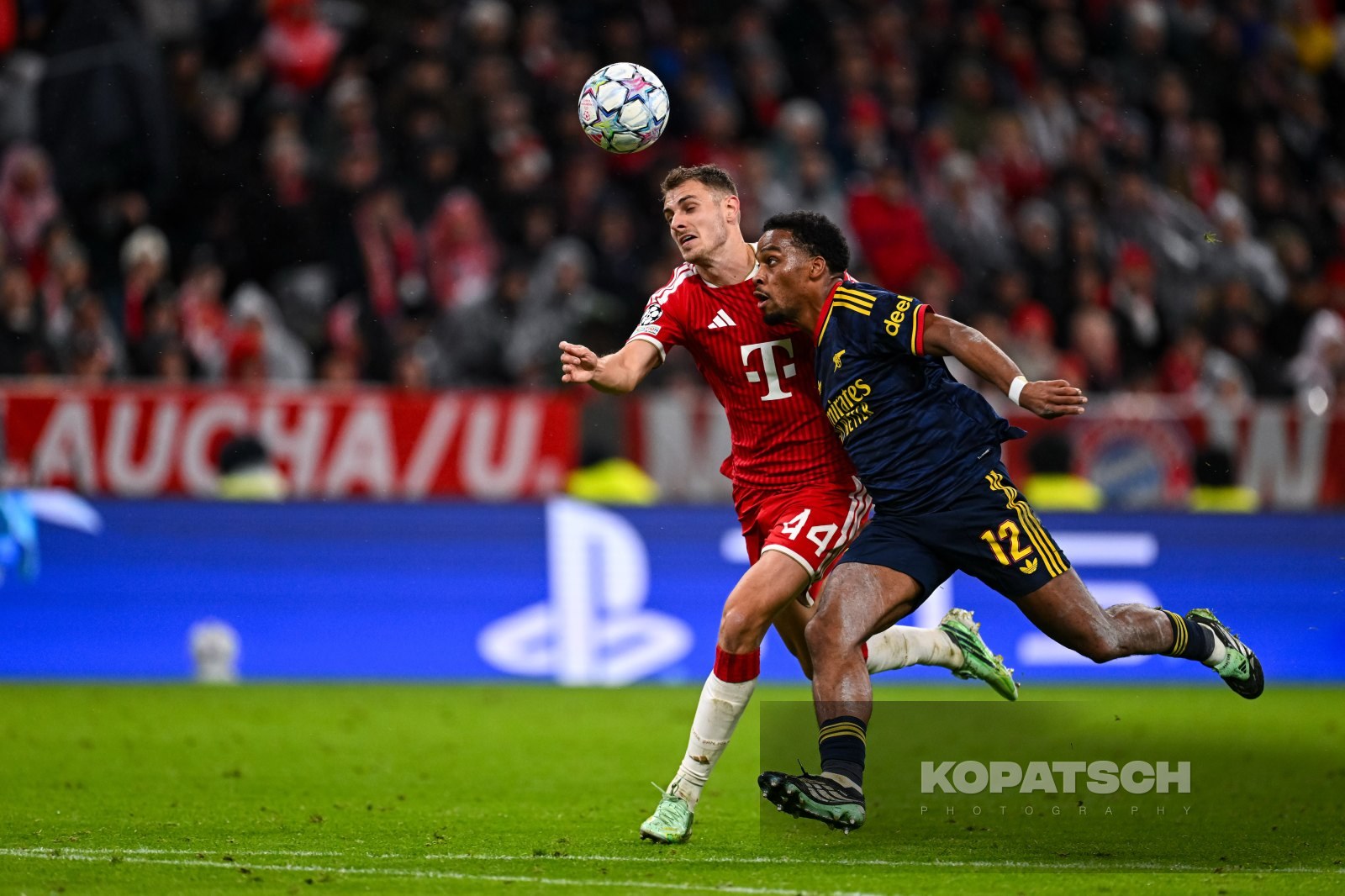 Josip Stanisic of FC Bayern Muenchen, 2026-10-21 FC Bayern Muenchen vs Arsenal FC