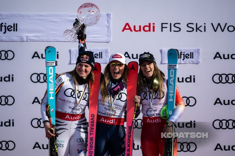 Emma Aicher · Mikaela Shiffrin · Camille Rast, 2026 Alpine Skiing World Cup Final Kvitfjell Hafjell