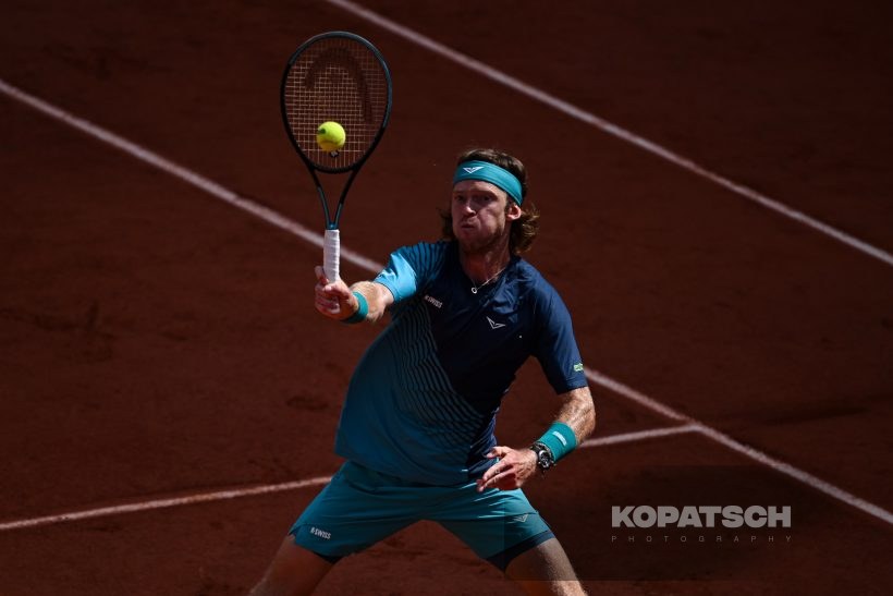 Andrey Rublev of Russia — 2026 Roland Garros