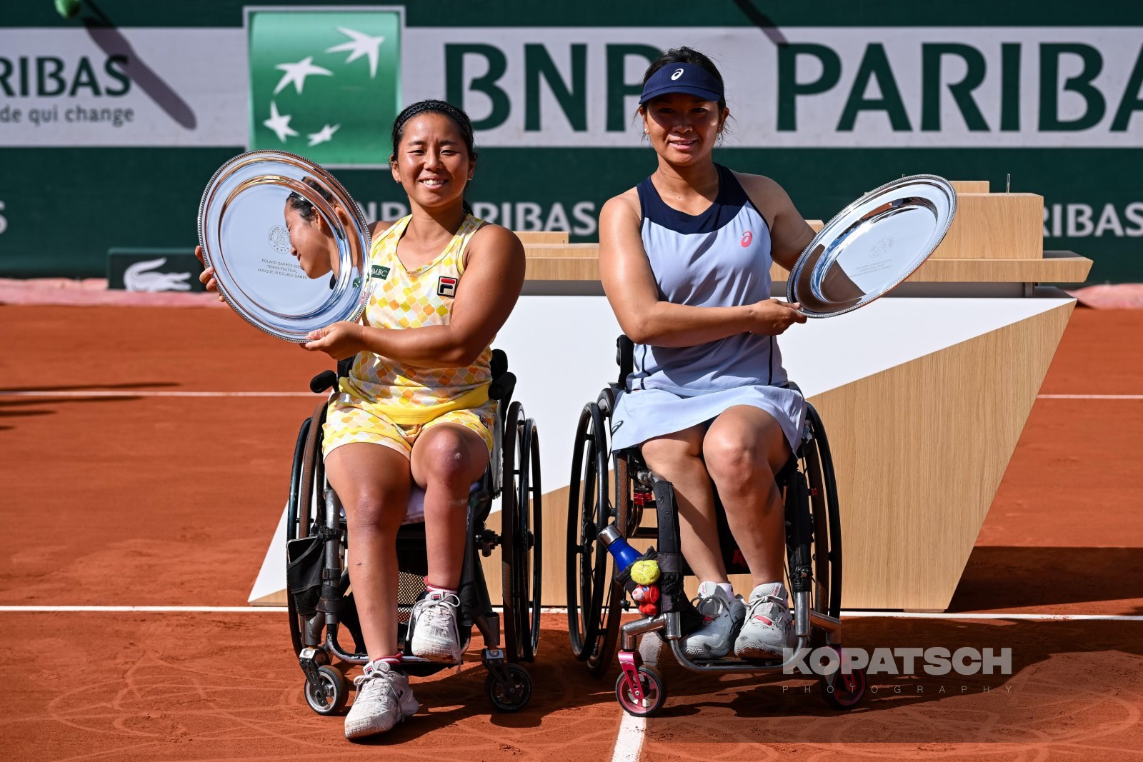 Yui Kamiji of Japan and Zhenzhen Zhu of China — 2026 Roland Garros