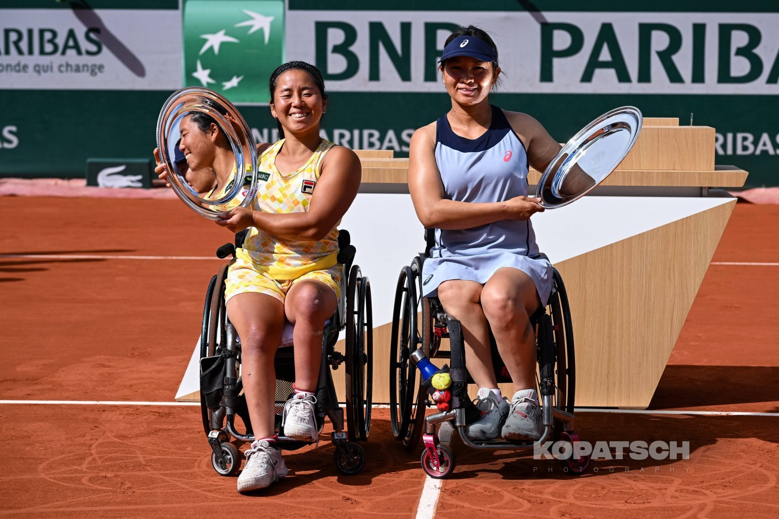 Yui Kamiji of Japan and Zhenzhen Zhu of China — 2026 Roland Garros