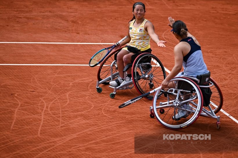 Yui Kamiji of Japan and Zhenzhen Zhu of China — 2026 Roland Garros