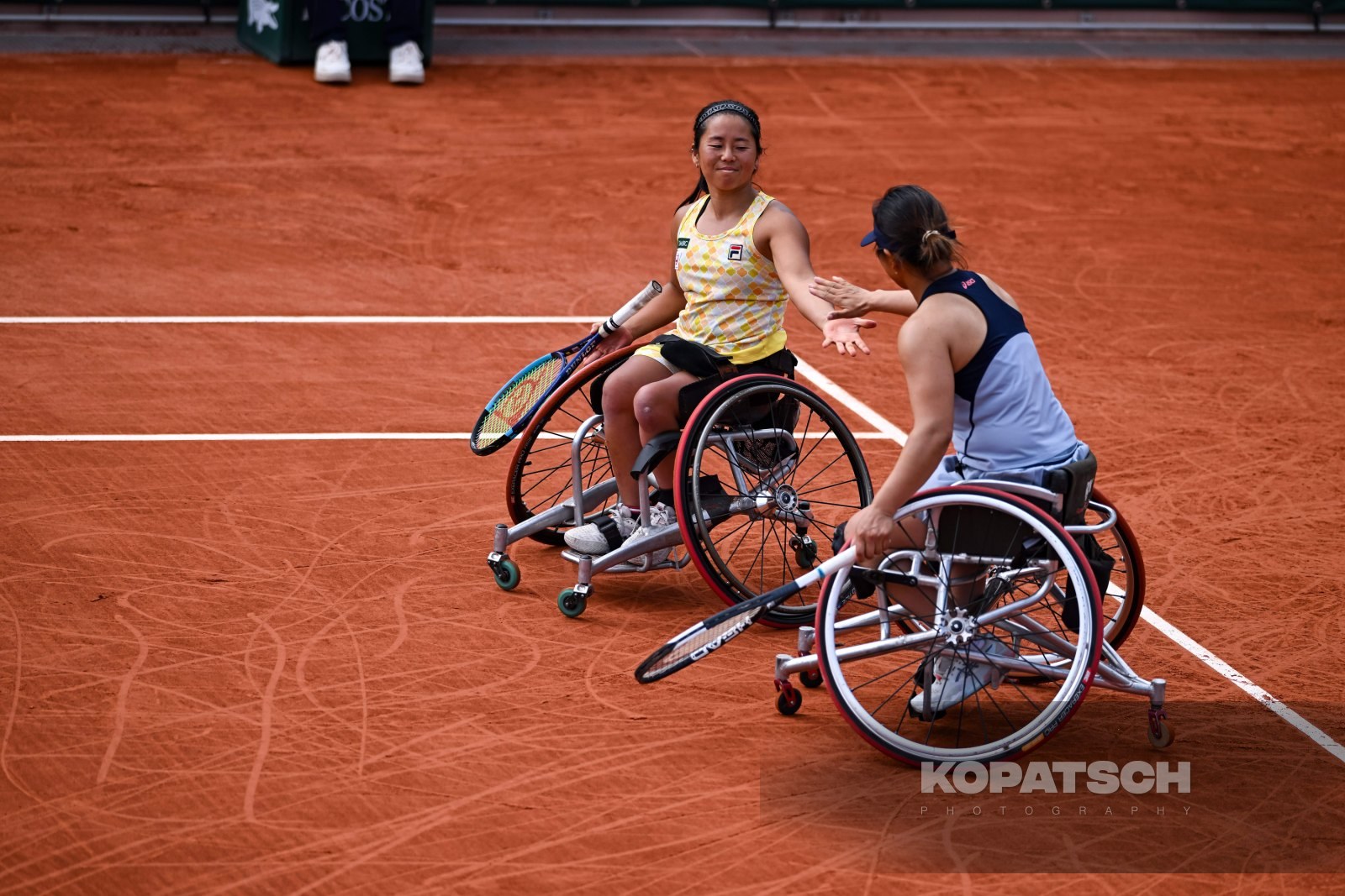 Yui Kamiji of Japan and Zhenzhen Zhu of China — 2026 Roland Garros