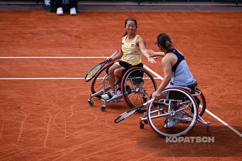 Yui Kamiji of Japan and Zhenzhen Zhu of China — 2026 Roland Garros