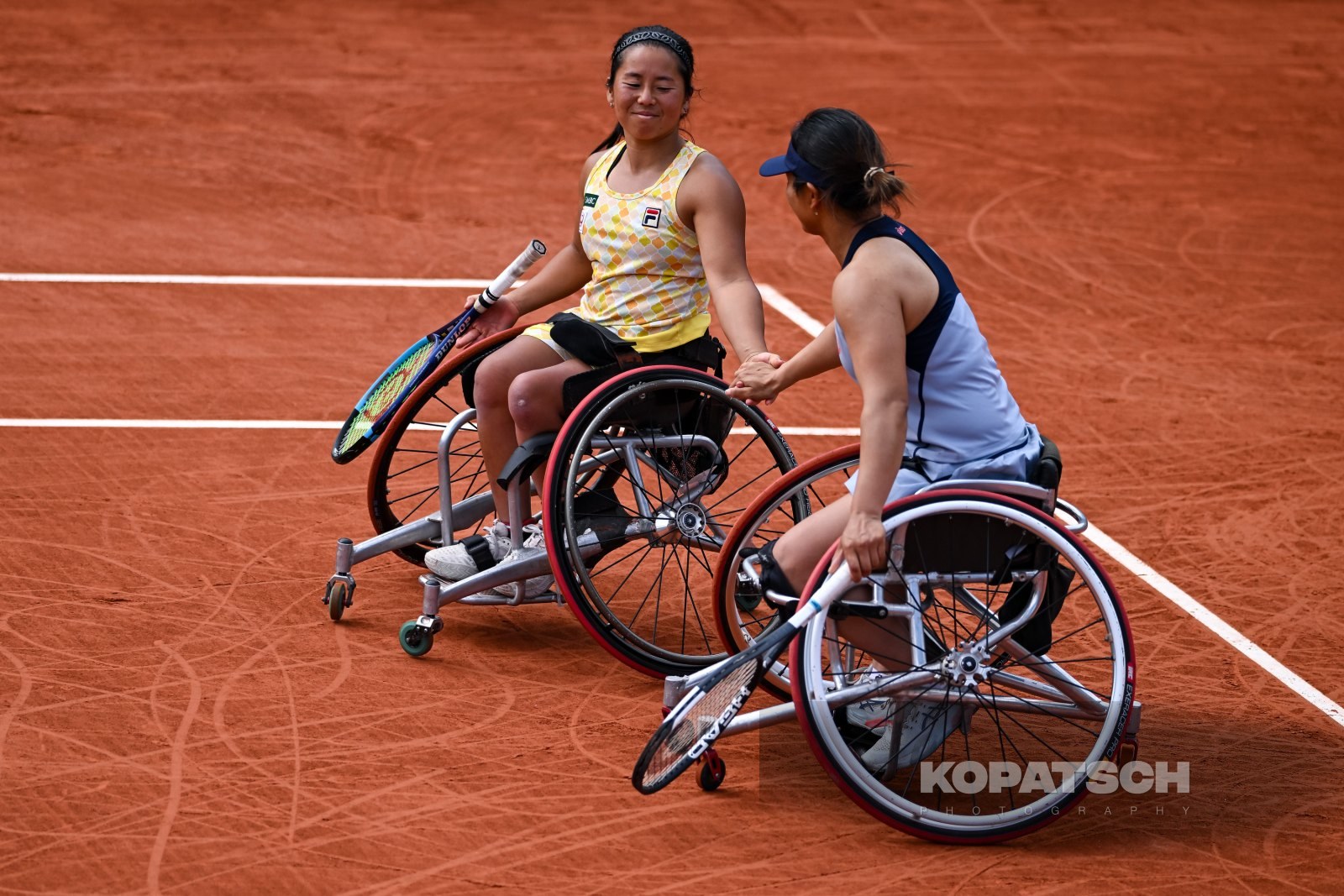 Yui Kamiji of Japan and Zhenzhen Zhu of China — 2026 Roland Garros