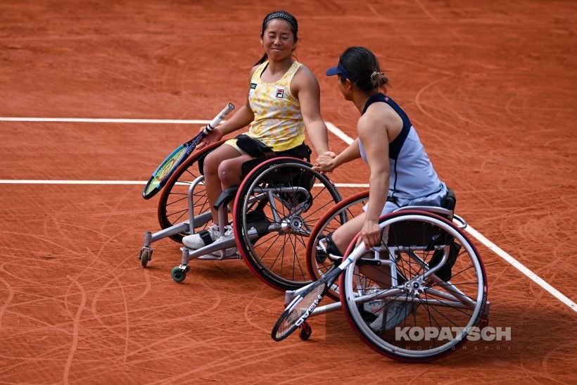 Yui Kamiji of Japan and Zhenzhen Zhu of China — 2026 Roland Garros