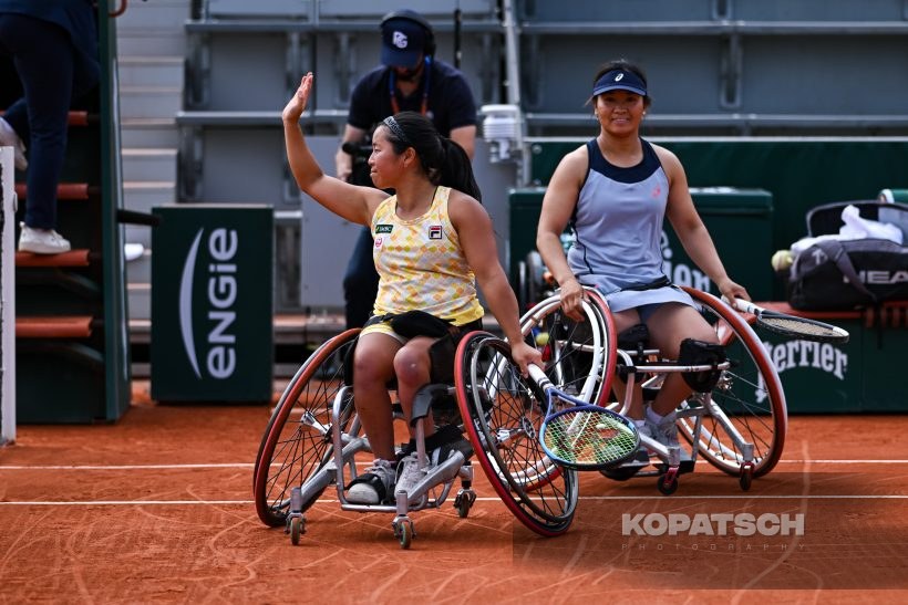 Yui Kamiji of Japan and Zhenzhen Zhu of China — 2026 Roland Garros