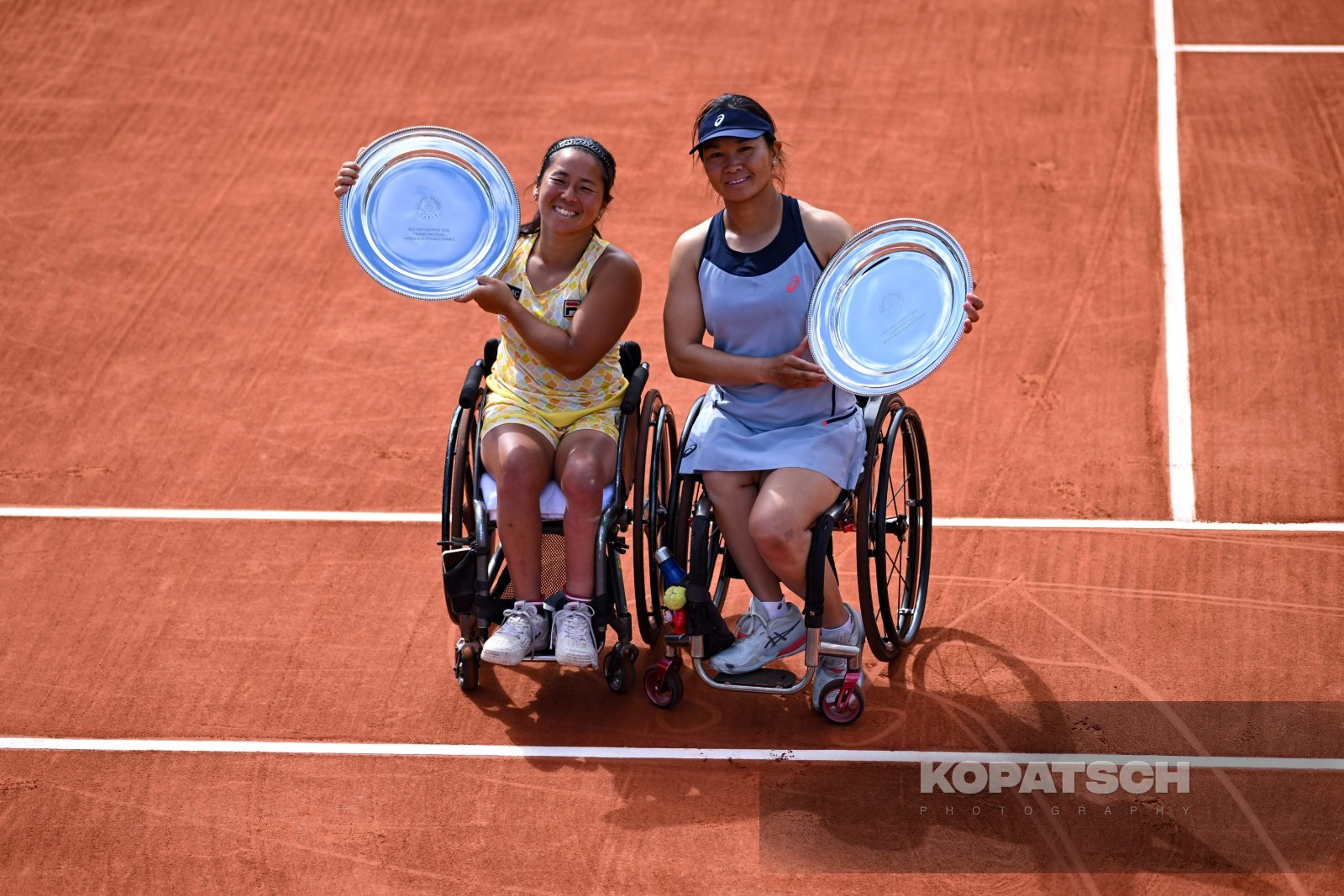 Yui Kamiji of Japan and Zhenzhen Zhu of China — 2026 Roland Garros
