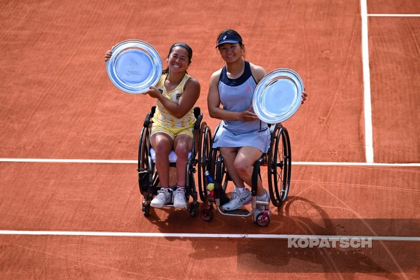 Yui Kamiji of Japan and Zhenzhen Zhu of China — 2026 Roland Garros