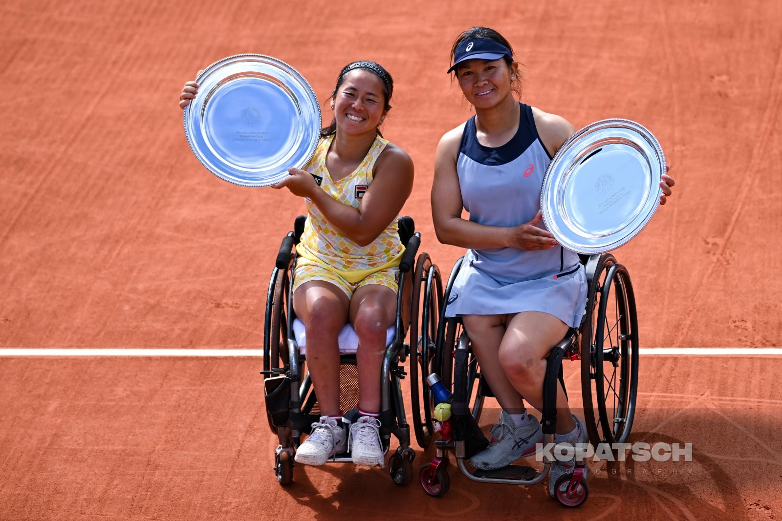 Yui Kamiji of Japan and Zhenzhen Zhu of China — 2026 Roland Garros