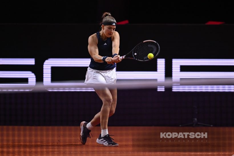 during the Women’s Singles quarterfinal — 2026 Stuttgart PTGP