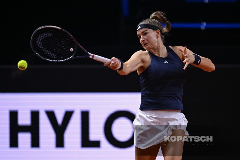 during the Women’s Singles quarterfinal — 2026 Stuttgart PTGP