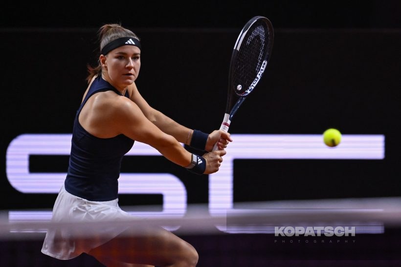during the Women’s Singles quarterfinal — 2026 Stuttgart PTGP