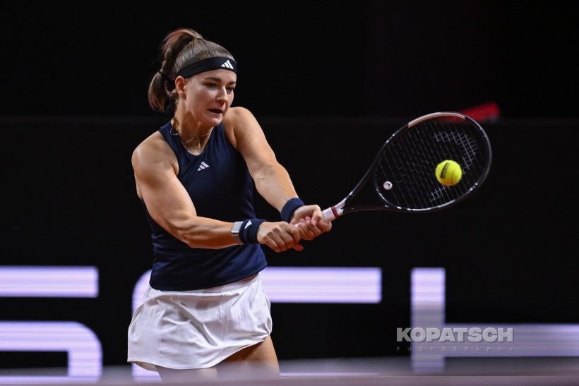 during the Women’s Singles quarterfinal — 2026 Stuttgart PTGP