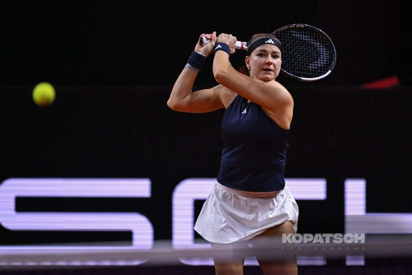 during the Women’s Singles quarterfinal — 2026 Stuttgart PTGP