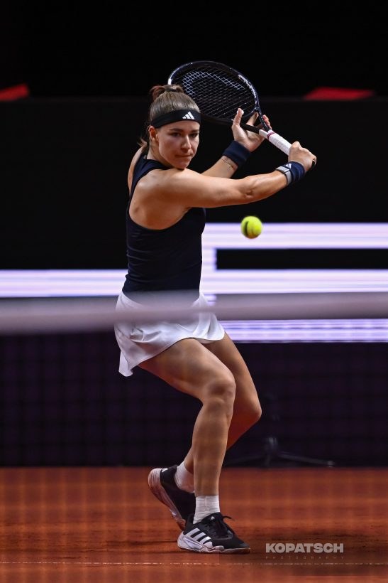 during the Women’s Singles quarterfinal — 2026 Stuttgart PTGP