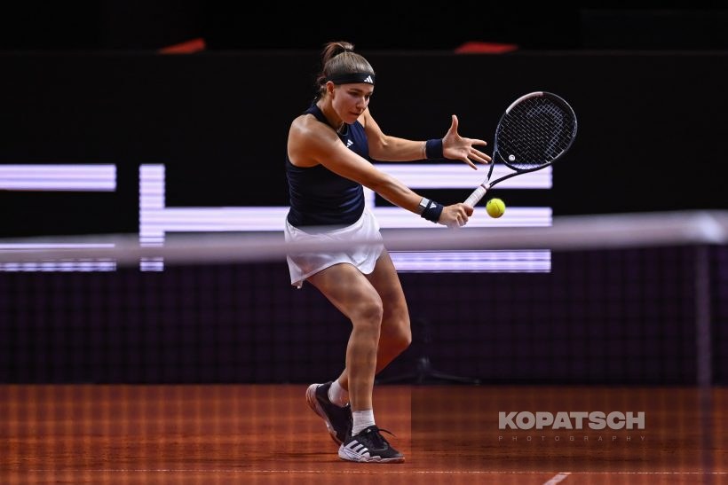 during the Women’s Singles quarterfinal — 2026 Stuttgart PTGP