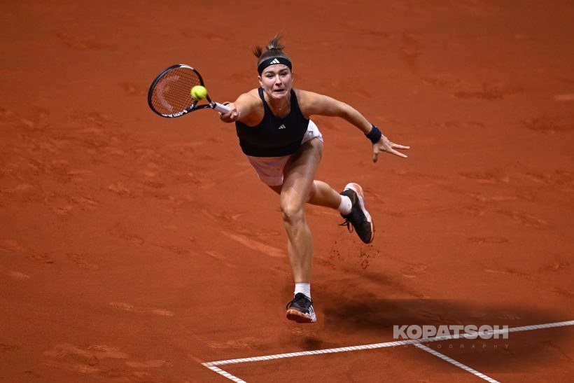 during the Women’s Singles quarterfinal — 2026 Stuttgart PTGP