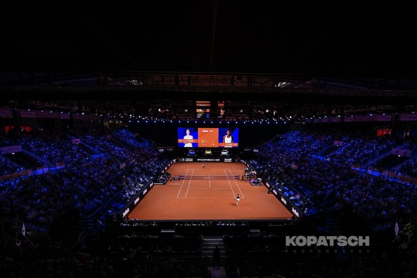 during the Women’s Singles quarterfinal — 2026 Stuttgart PTGP