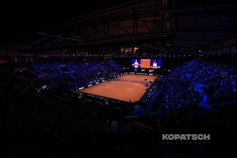 during the Women’s Singles quarterfinal — 2026 Stuttgart PTGP