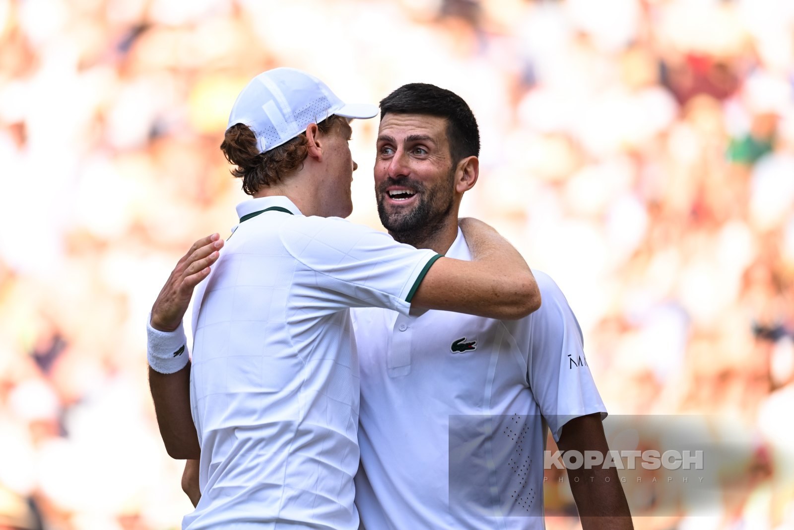Jannik Sinner of Italy and Novak Djokovic of Serbia — 2026 Wimbledon