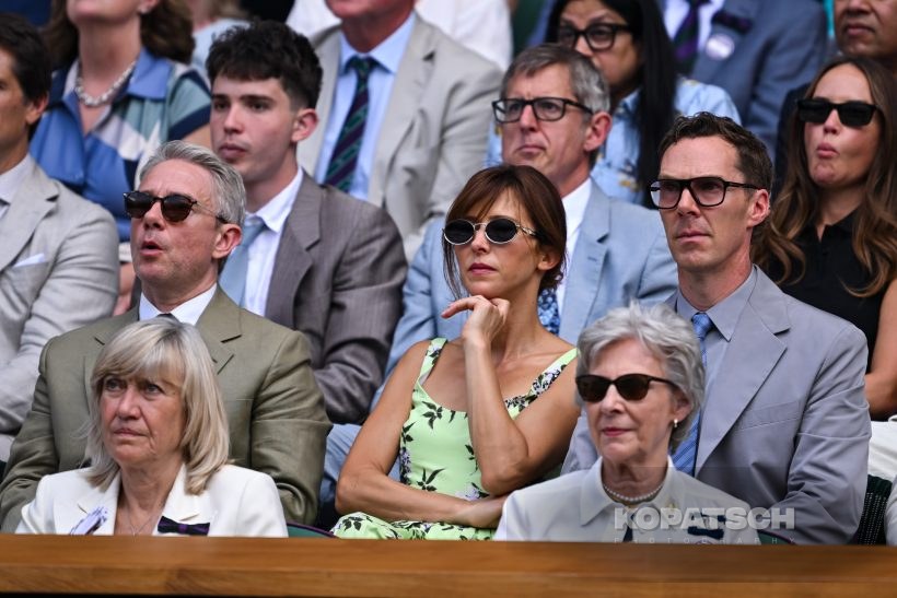 Martin Freeman, Benedict Cumberbatch and Sophie Hunter — 2026 Wimbledon