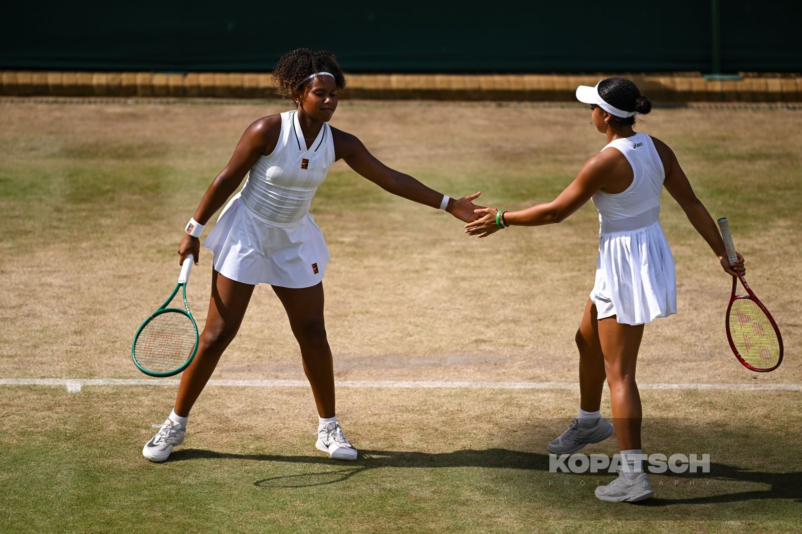 Victoria Luiza Barros of Brazil and Nauhany Vitoria Leme Da Silva of Brazil — 2026 Wimbledon
