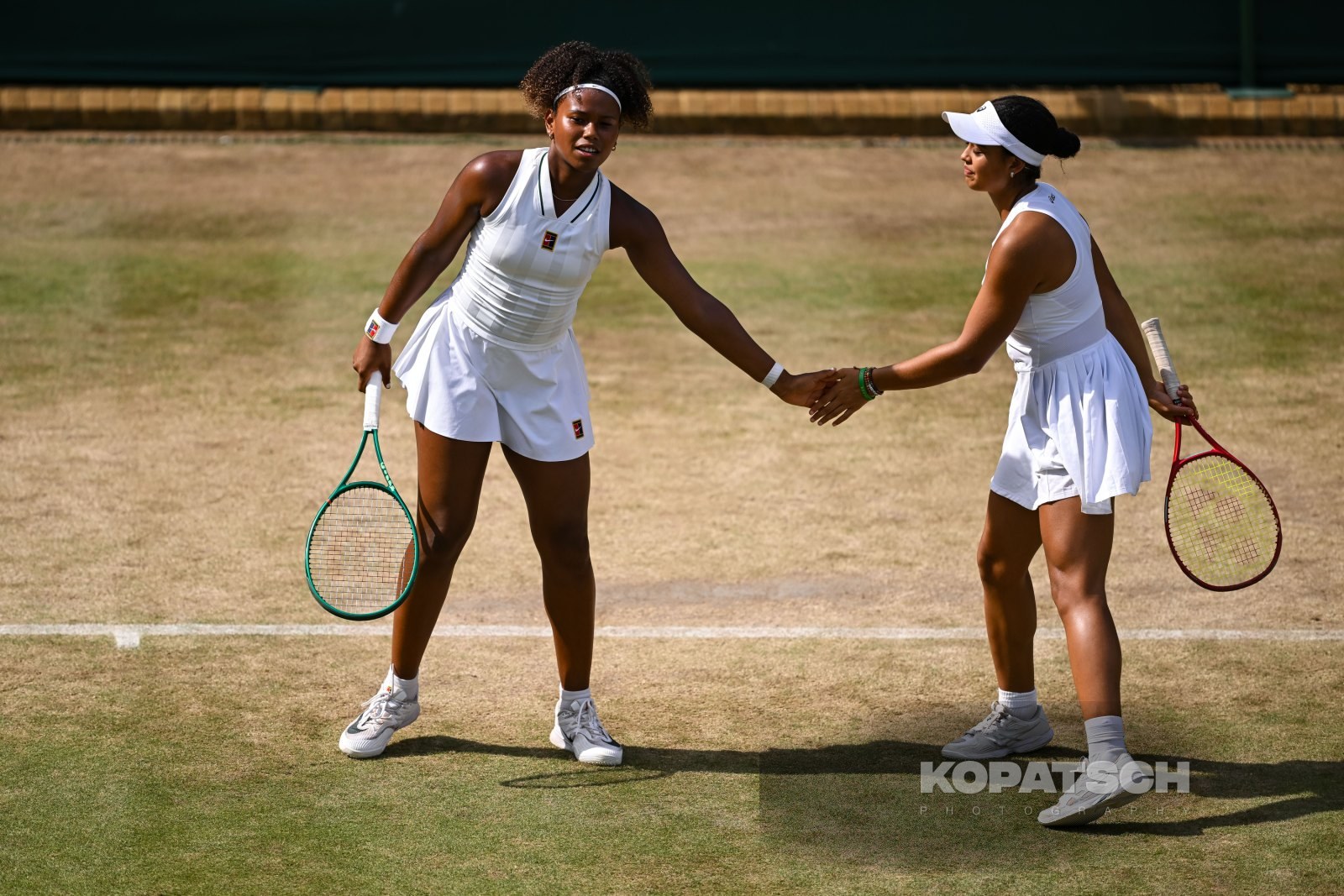 Victoria Luiza Barros of Brazil and Nauhany Vitoria Leme Da Silva of Brazil — 2026 Wimbledon