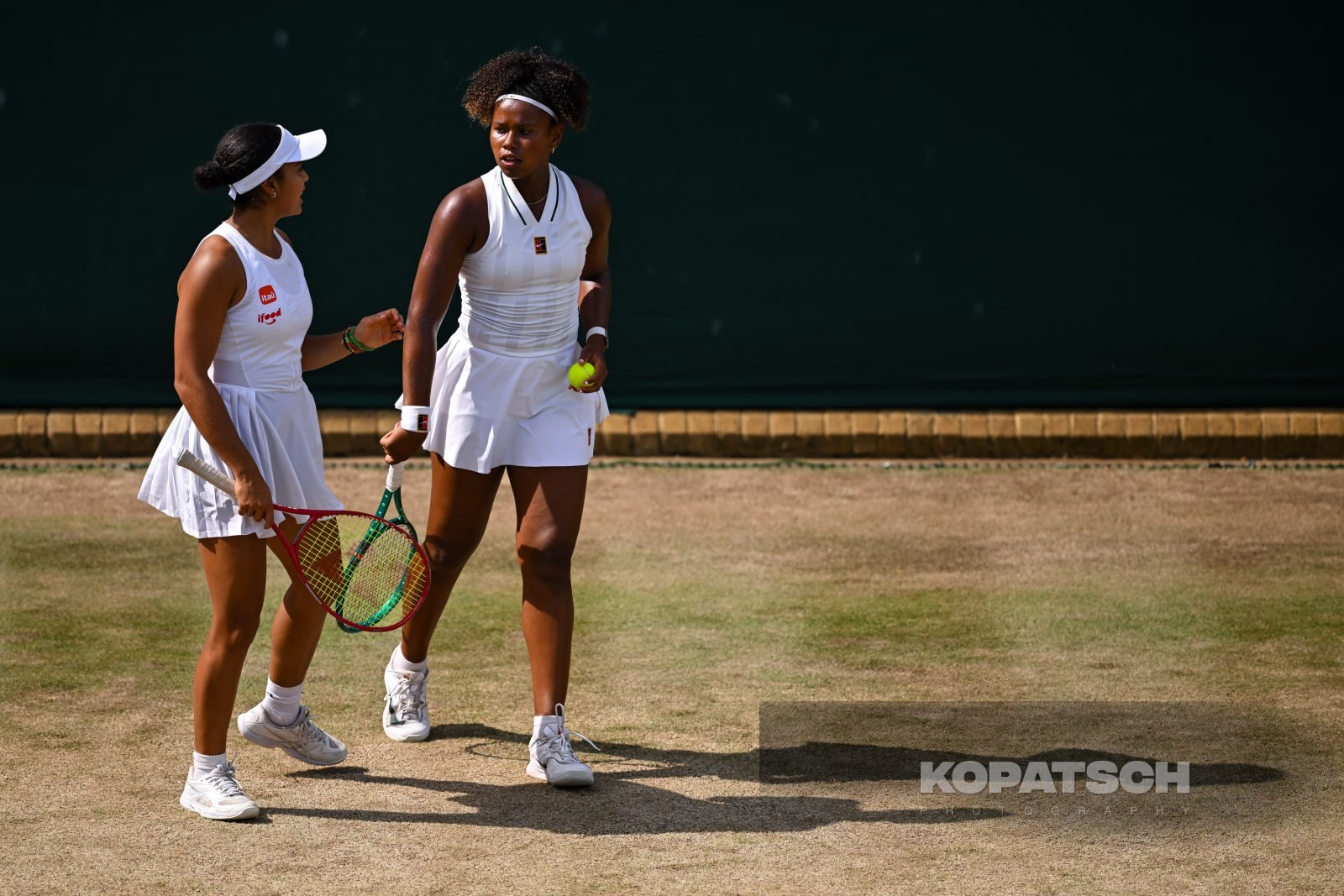 Victoria Luiza Barros of Brazil and Nauhany Vitoria Leme Da Silva of Brazil — 2026 Wimbledon