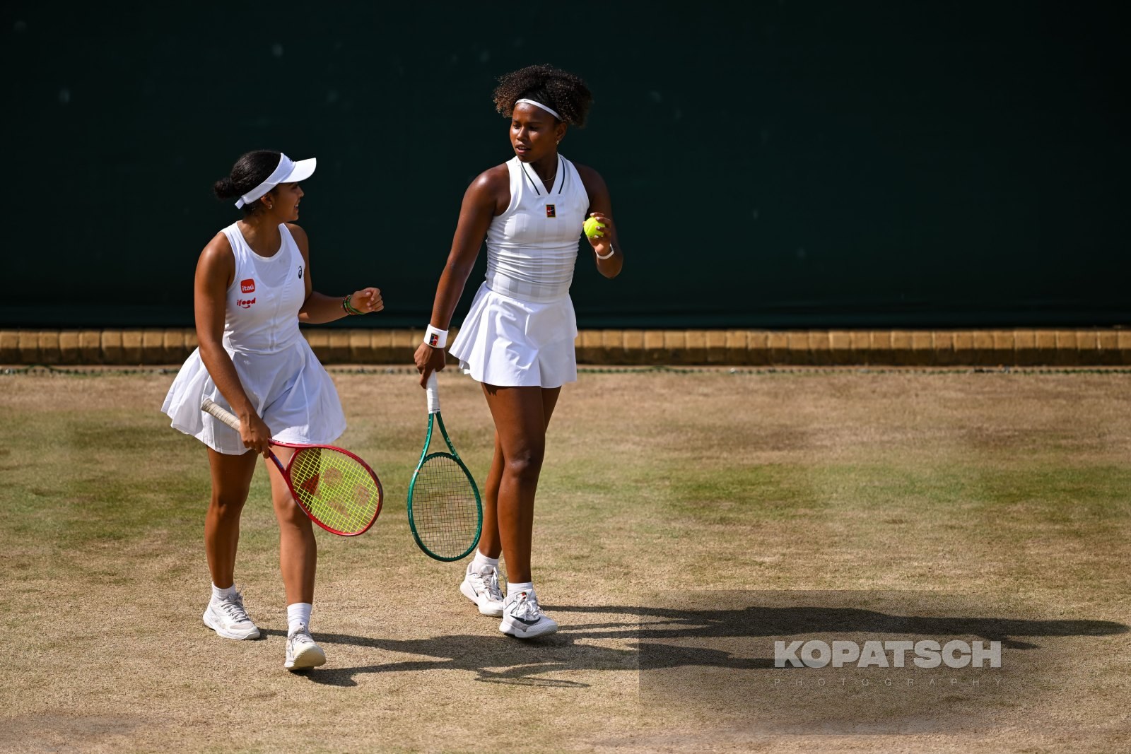 Victoria Luiza Barros of Brazil and Nauhany Vitoria Leme Da Silva of Brazil — 2026 Wimbledon