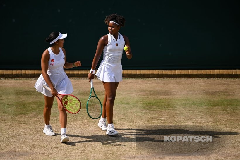 Victoria Luiza Barros of Brazil and Nauhany Vitoria Leme Da Silva of Brazil — 2026 Wimbledon