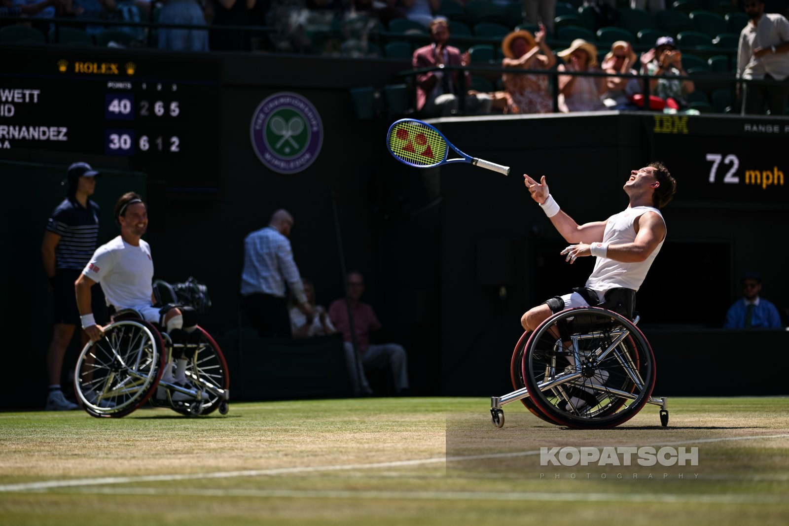 Alfie Hewett of Great Britain and Gordon Reid of Great Britain — 2026 Wimbledon