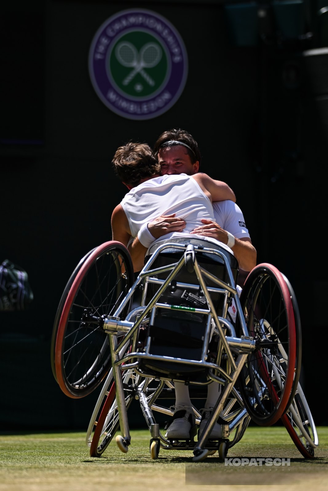 Alfie Hewett of Great Britain and Gordon Reid of Great Britain — 2026 Wimbledon