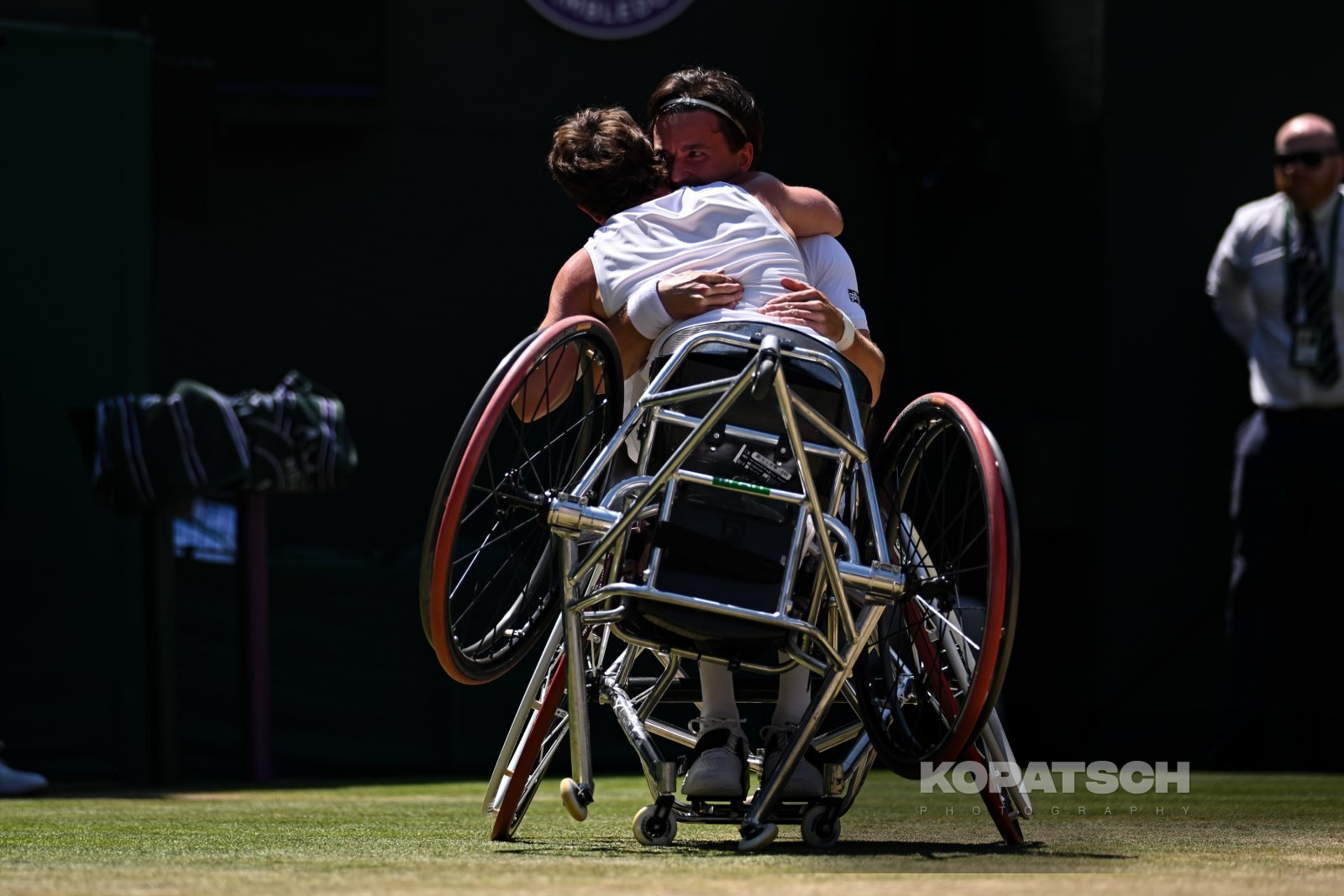 Alfie Hewett of Great Britain and Gordon Reid of Great Britain — 2026 Wimbledon