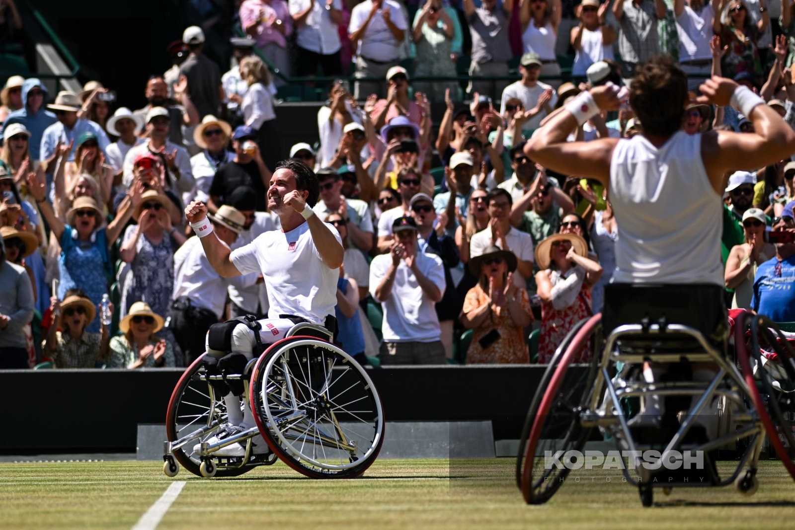 Alfie Hewett of Great Britain and Gordon Reid of Great Britain — 2026 Wimbledon