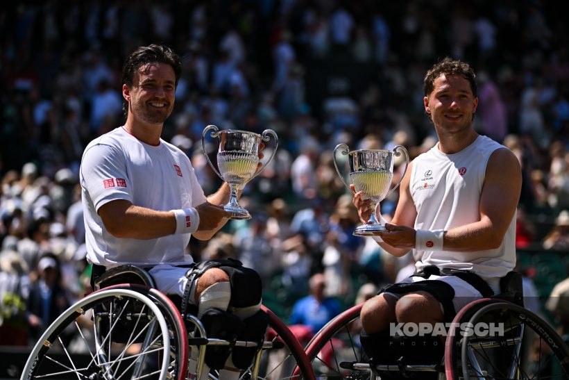 Gordon Reid of Great Britain and Alfie Hewett of Great Britain — 2026 Wimbledon