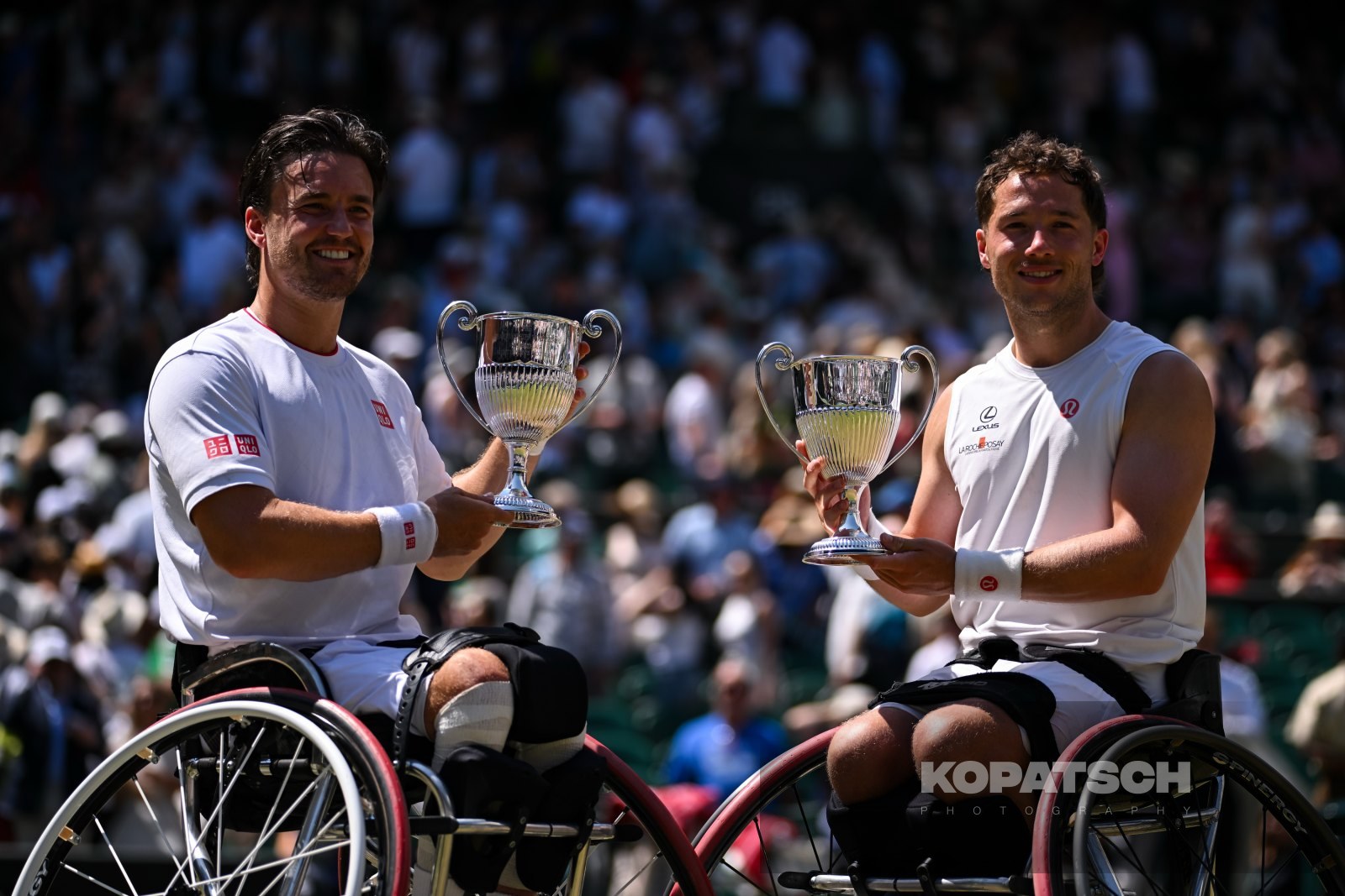 Gordon Reid of Great Britain and Alfie Hewett of Great Britain — 2026 Wimbledon