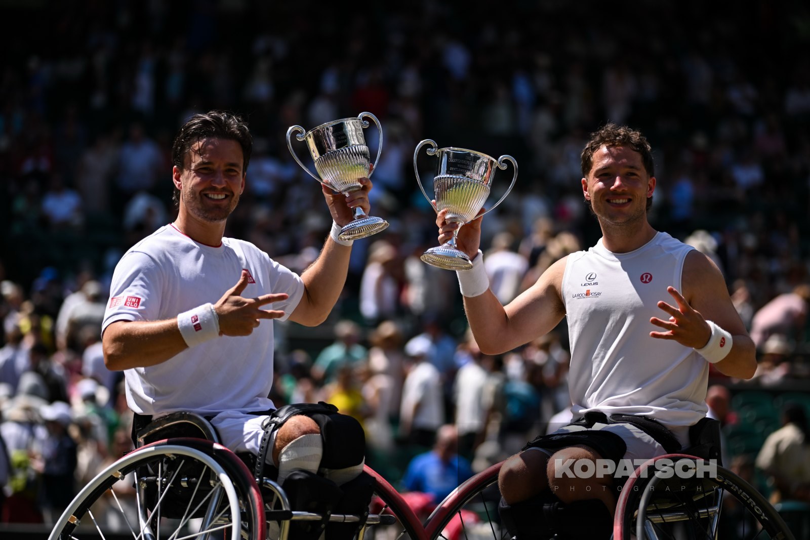 Gordon Reid of Great Britain and Alfie Hewett of Great Britain — 2026 Wimbledon
