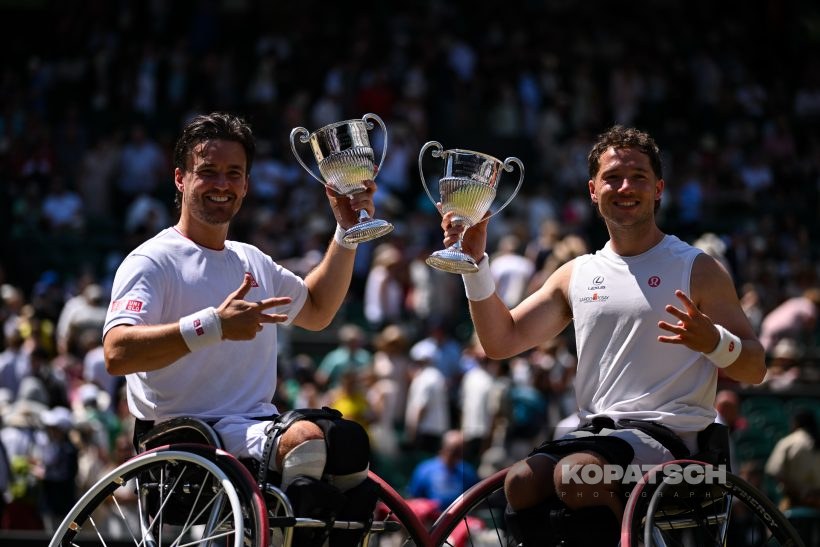 Gordon Reid of Great Britain and Alfie Hewett of Great Britain — 2026 Wimbledon