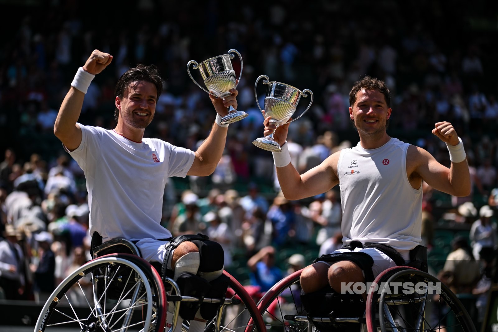 Gordon Reid of Great Britain and Alfie Hewett of Great Britain — 2026 Wimbledon