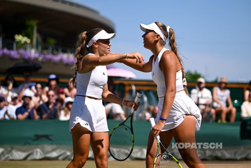 Jana Kovackova of Czechia and Katerina Zajickova of Czechia — 2026 Wimbledon